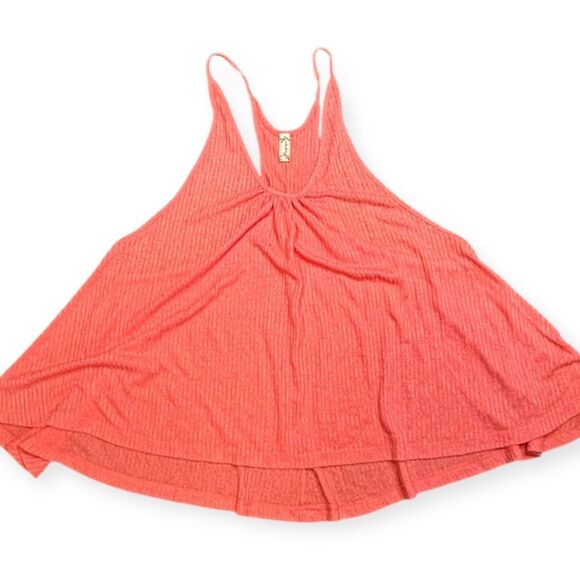 NTIMATELY FREE PEOPLE Women’s Coral Ribbed Wear Me Now Tank Top Size XS - Picture 3 of 8